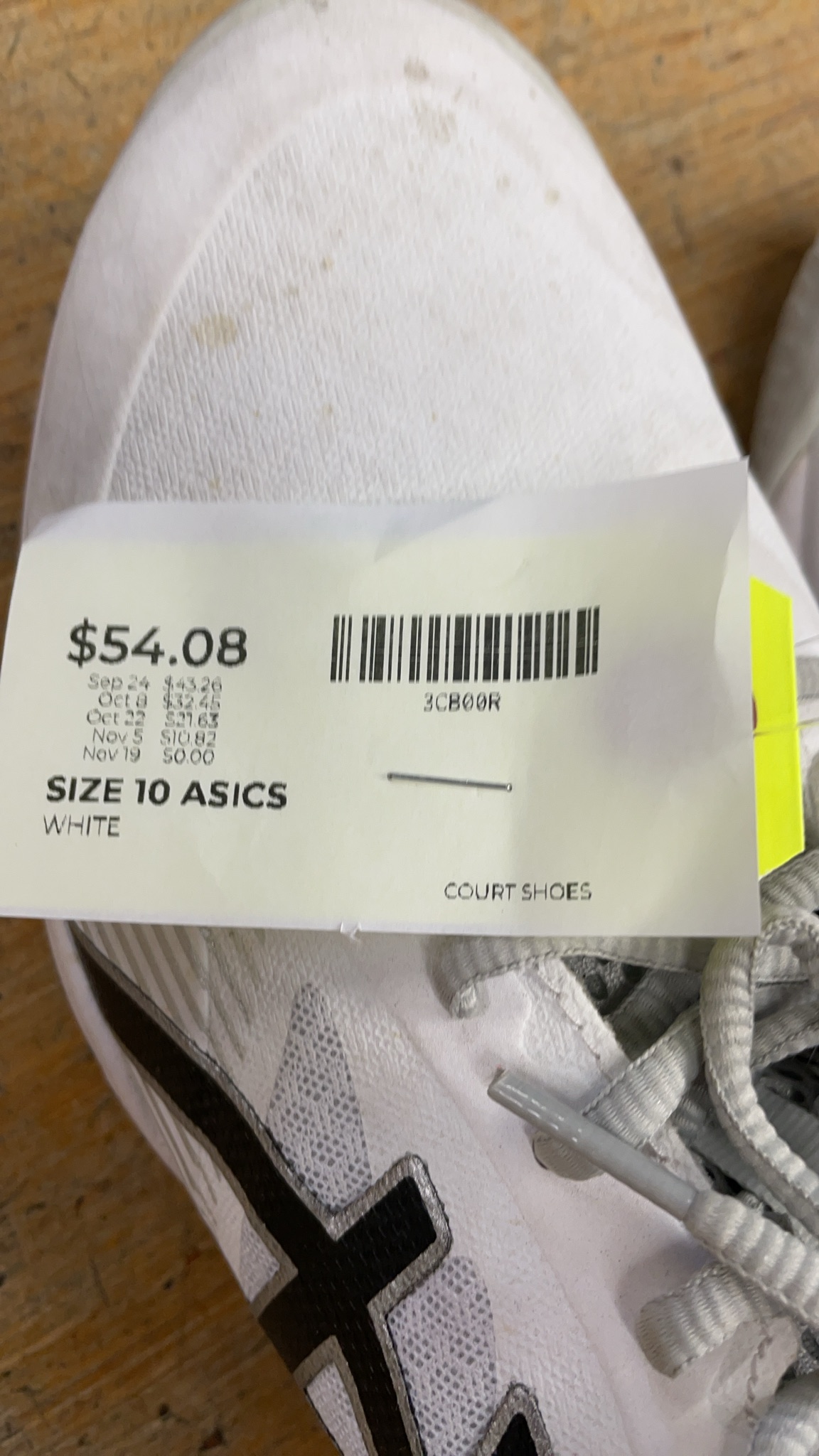 Asics Court Shoes Size 10 White