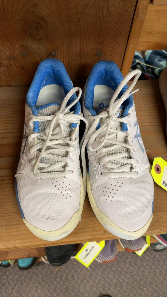 Asics Gel-Challenger Court Shoes White/Blue Size 6.5