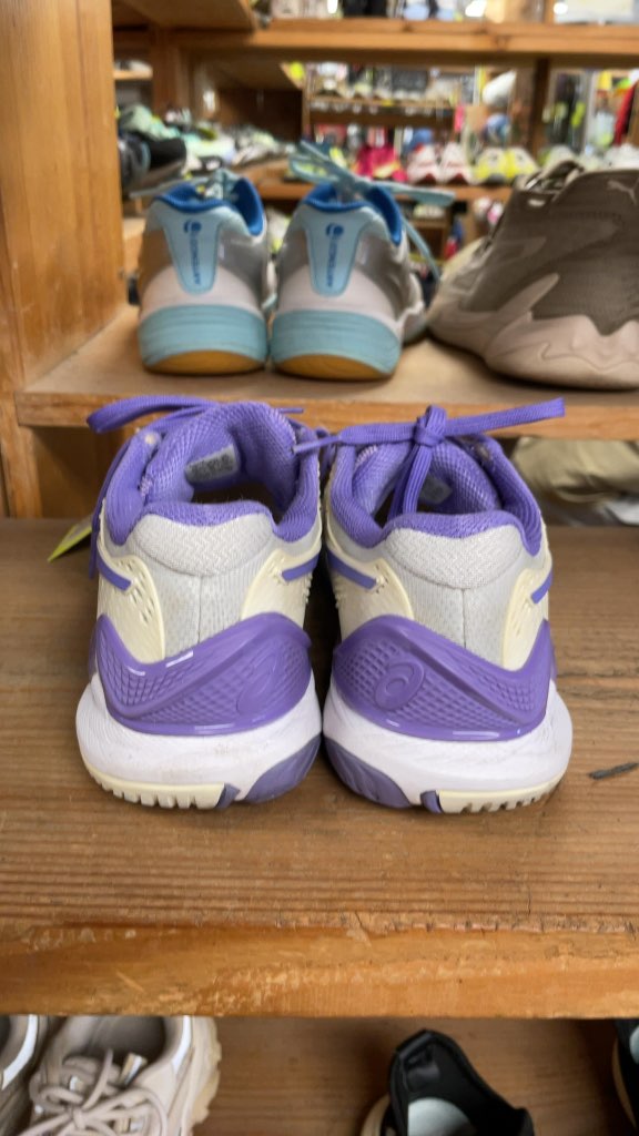 Asics Gel-Resolution Court Shoes - White/Purple - Size 6.5