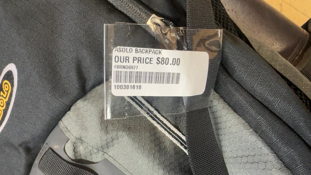 Asolo Hiking Backpack Free Flow System Black/Grey Good Condition