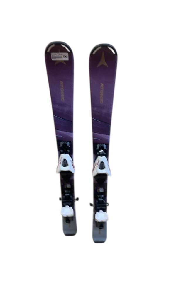 Atomic Vantage Girl Skis with Bindings Purple Used 100cm - image 1