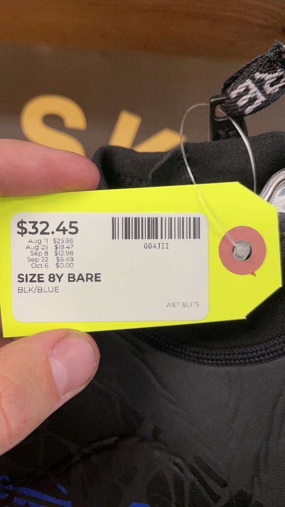 Bare 3/2mm Youth Wetsuit - Size 8Y