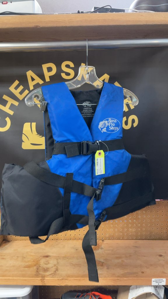 Bass Pro Shops Adult Life Jacket - Blue/Black - Large/X-Large