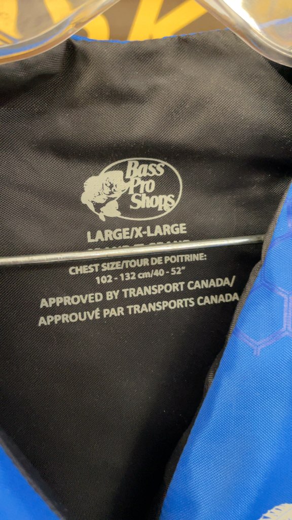 Bass Pro Shops Adult Life Jacket - Blue/Black - Large/X-Large