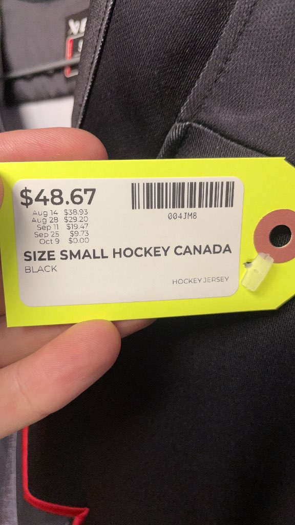 Bauer Hockey Canada Jersey - Black - Size Small