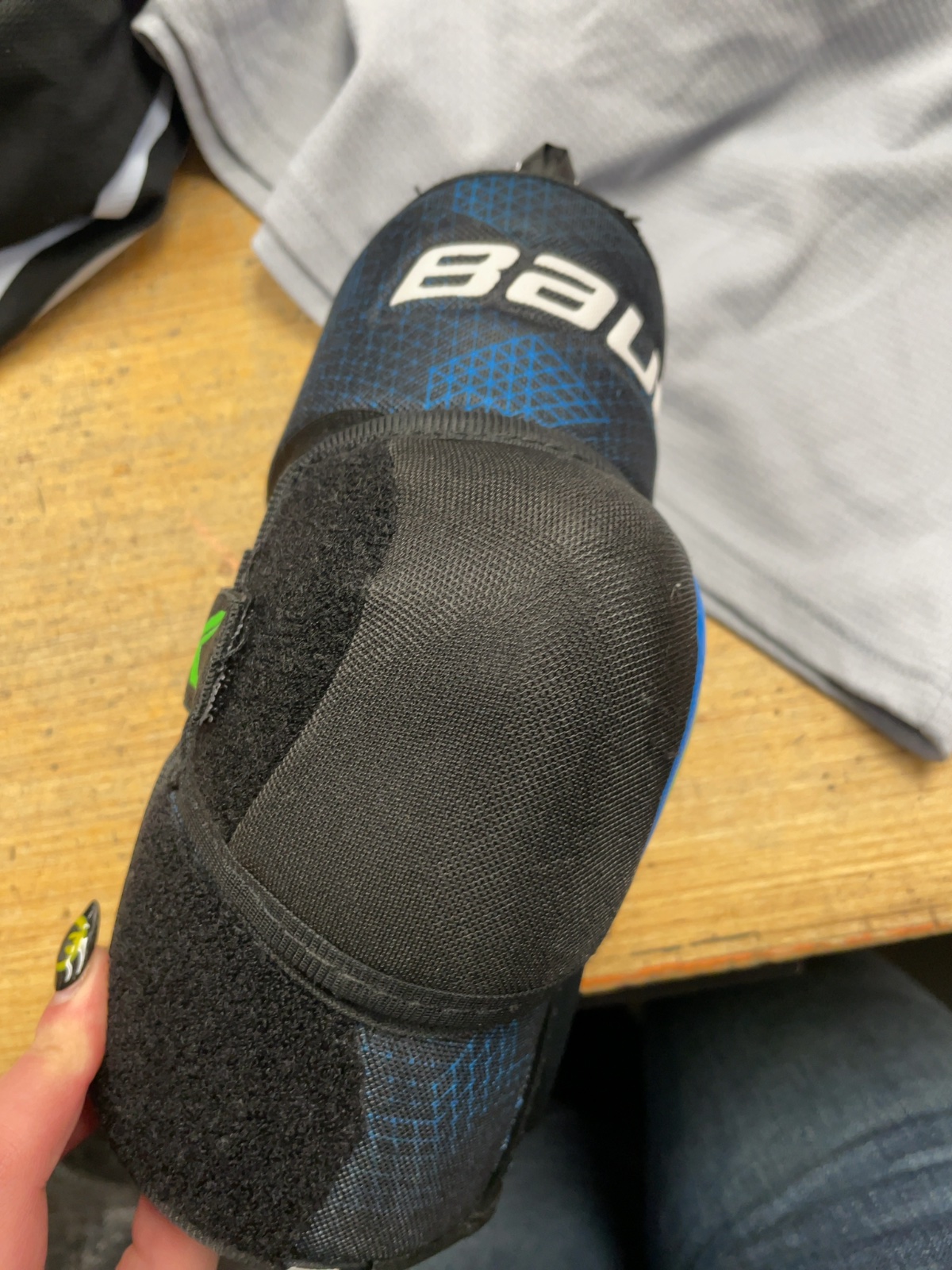 Bauer Hockey Elbow Pads JR Medium Black/Blue/Green