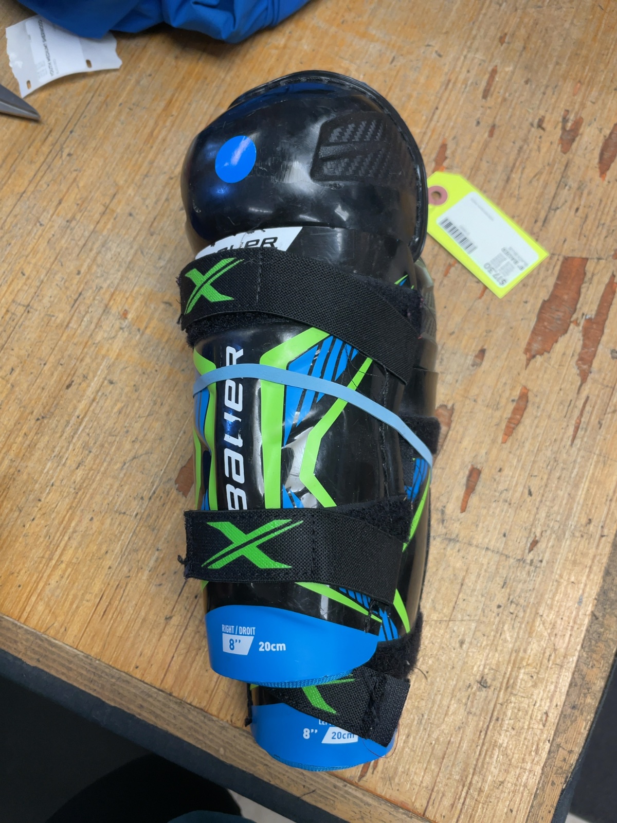 Bauer Hockey Shin Pads 8" Black/Blue