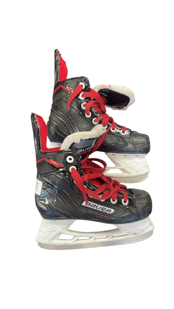 Bauer Hockey Skates NSX Black/Red Used Size 1 - image 1