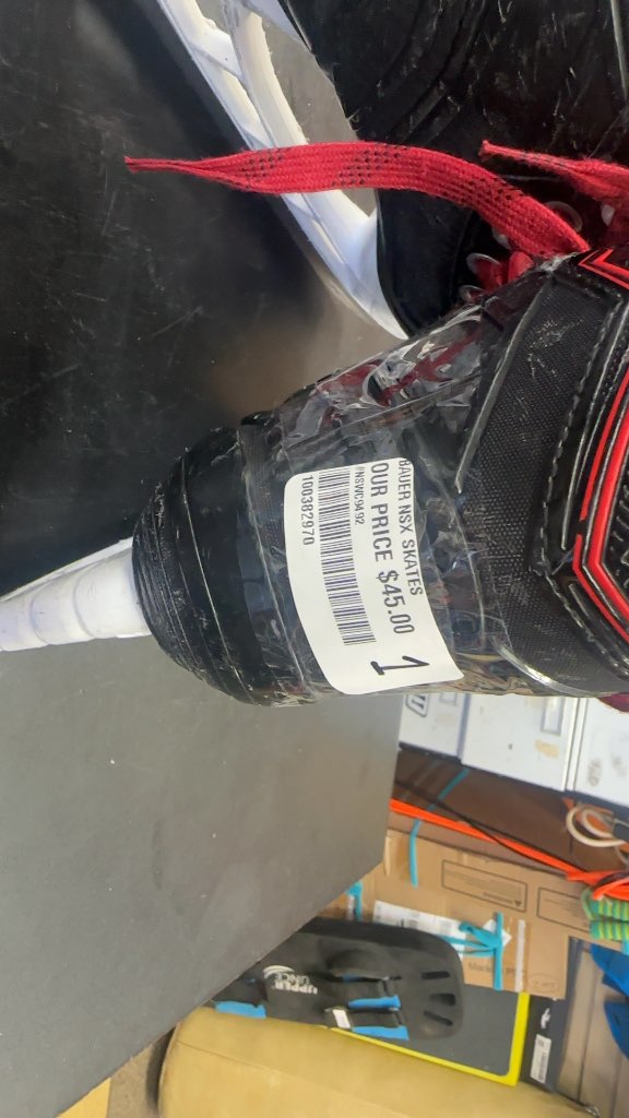 Bauer Hockey Skates NSX Black/Red Used Size 1