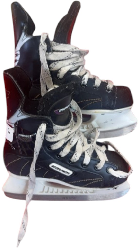 Bauer Impact Hockey Skates Used Size 1 - image 1