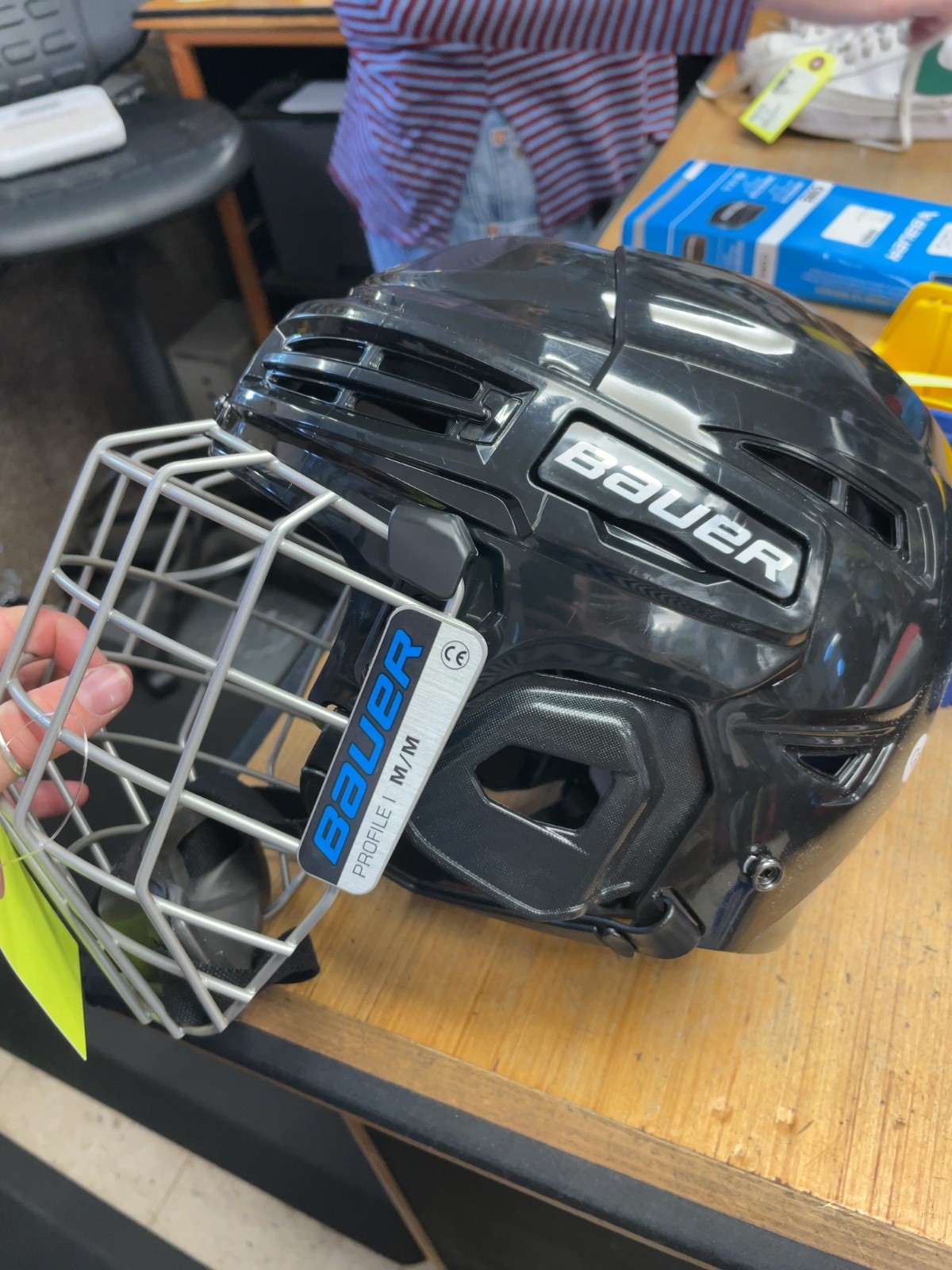 Bauer IMS 5.0 Hockey Helmet with Cage - Black - 54-56cm