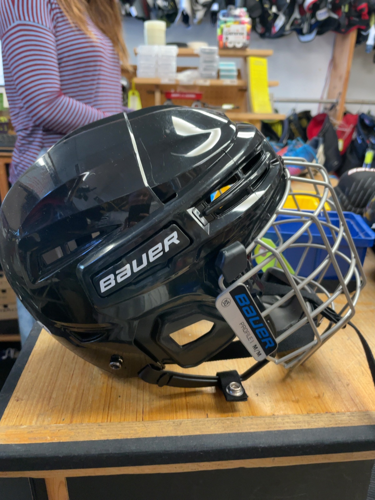 Bauer IMS 5.0 Hockey Helmet with Cage - Black - 54-56cm