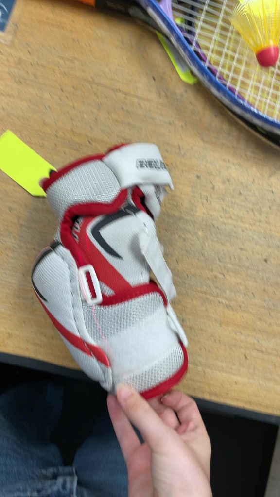 Bauer Junior Small Hockey Elbow Pads - White/Red