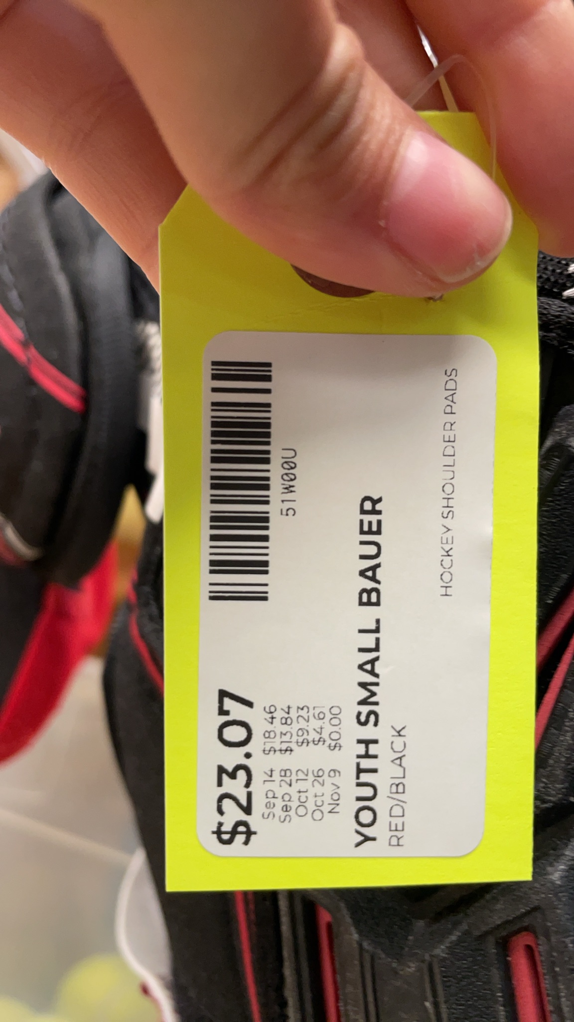 Bauer NSX Youth Small Shoulder Pads