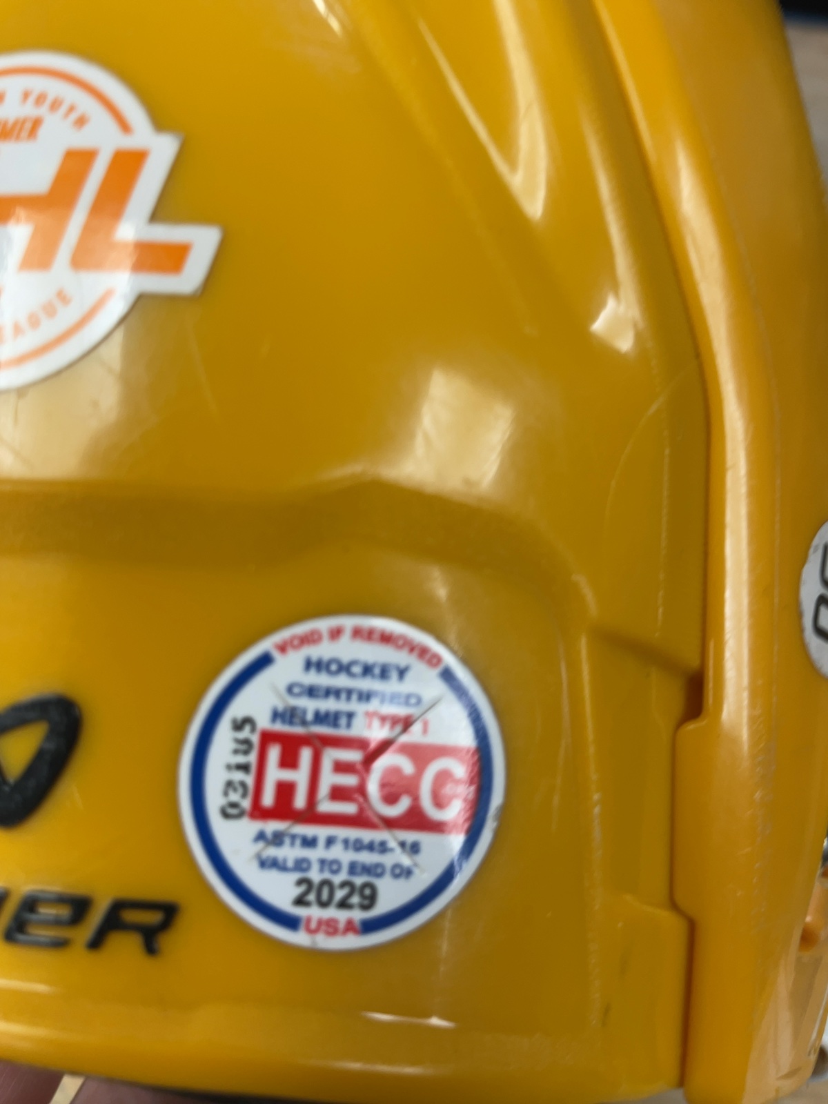 Bauer RE-AKT 85 Hockey Helmet - Yellow - Small