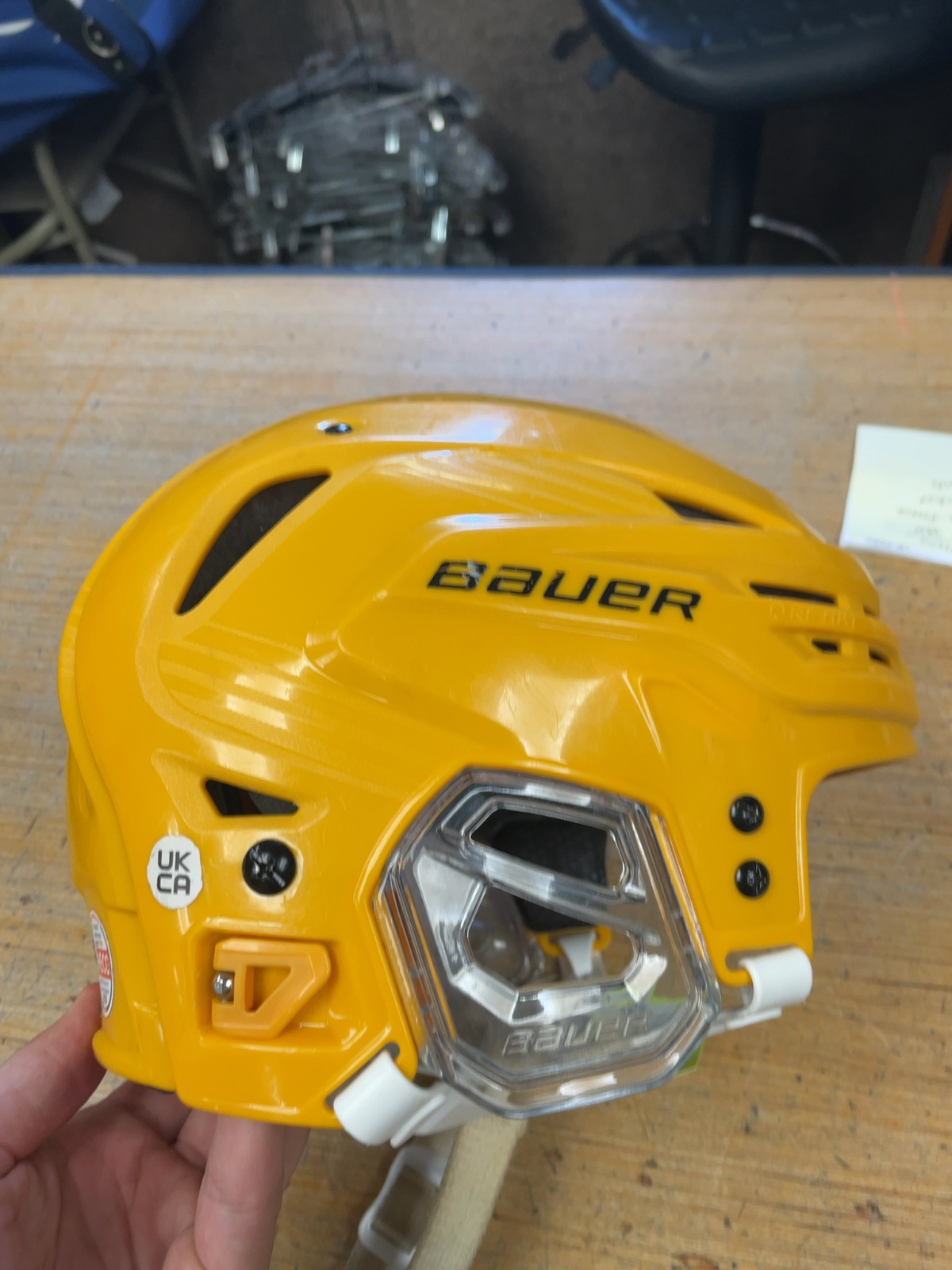 Bauer RE-AKT 85 Hockey Helmet - Yellow - Small