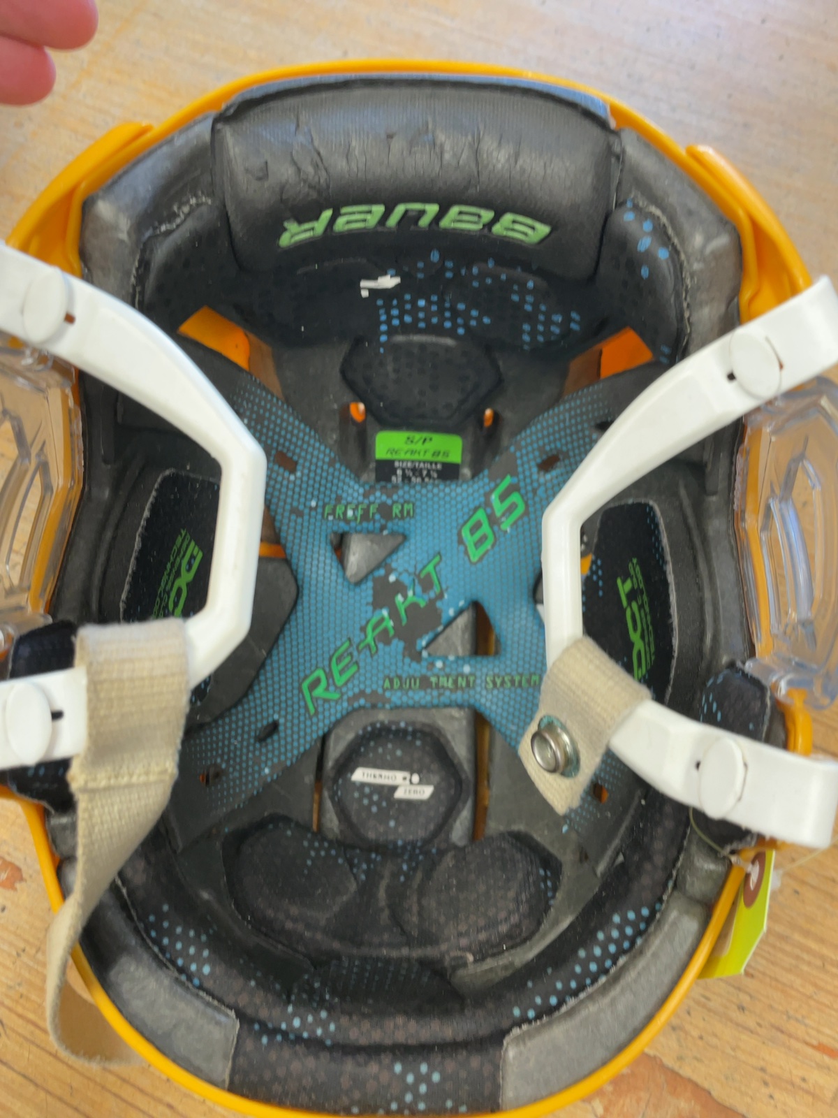 Bauer RE-AKT 85 Hockey Helmet - Yellow - Small