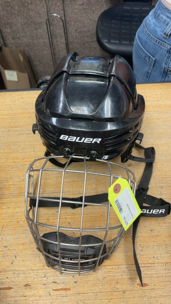 Bauer Skating Helmet with Profile III Cage - Black (51-55.5 cm)