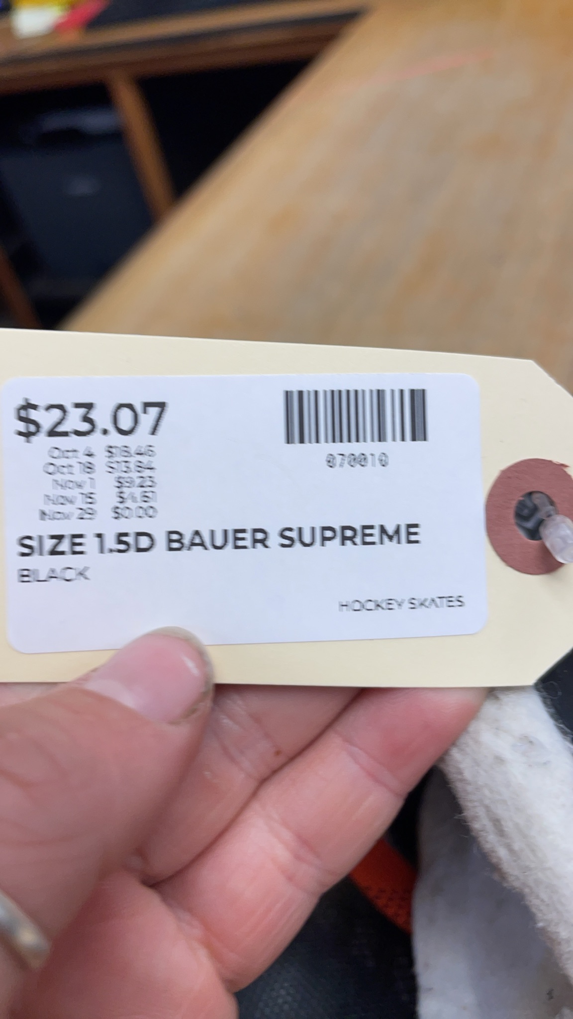 Bauer Supreme 150 Size 1.5D Hockey Skates