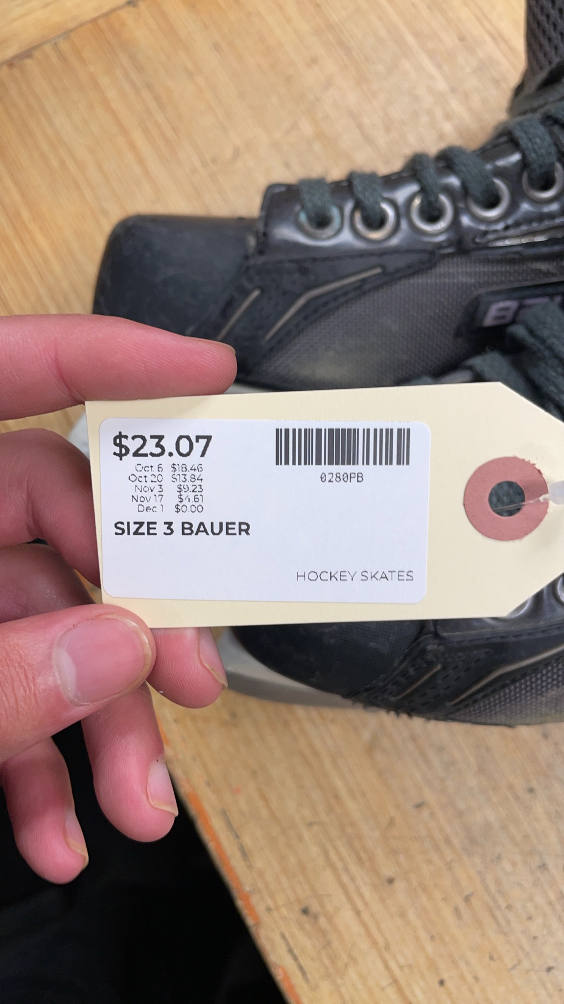 Bauer Supreme Comp Size 3 Hockey Skates