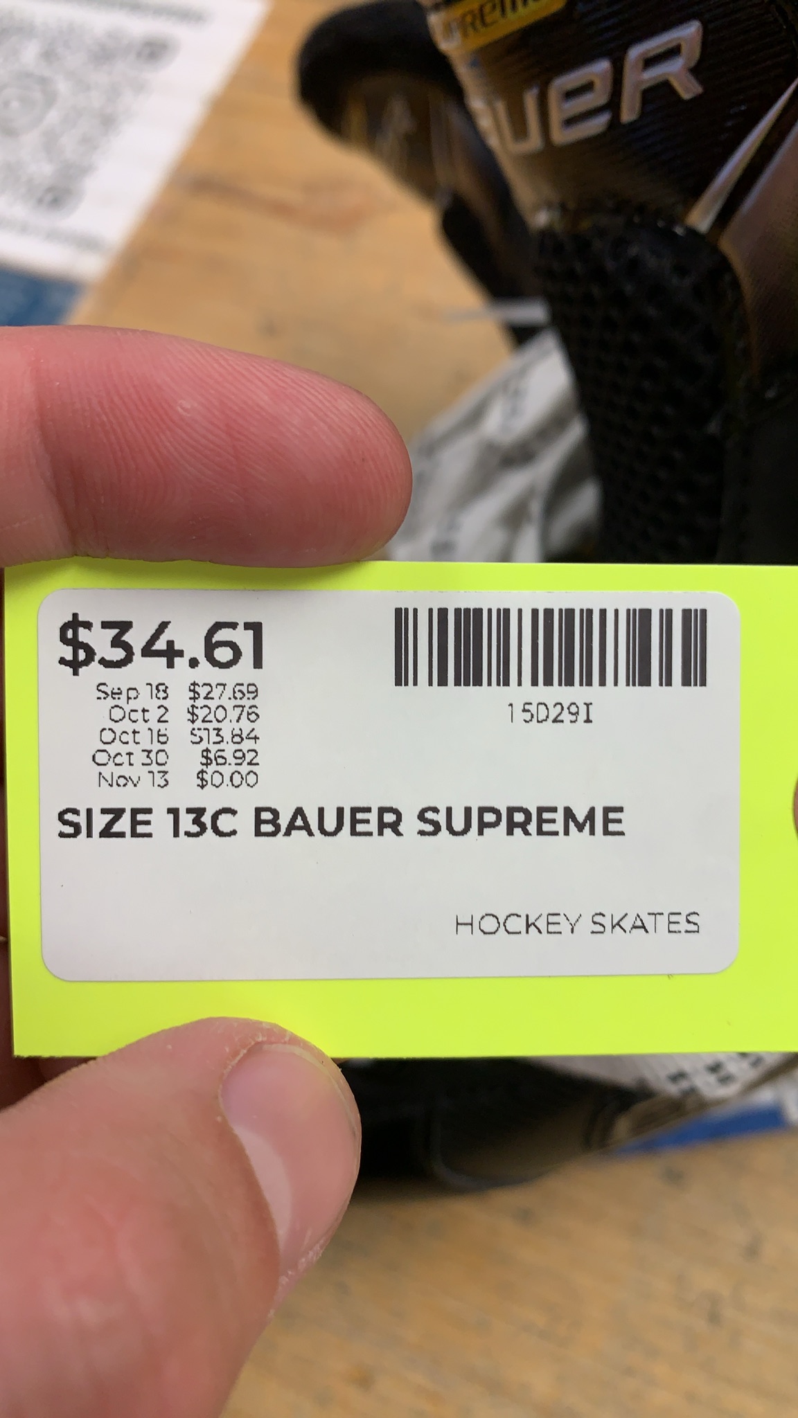 Bauer Supreme Matrix Y13 D Hockey Skates