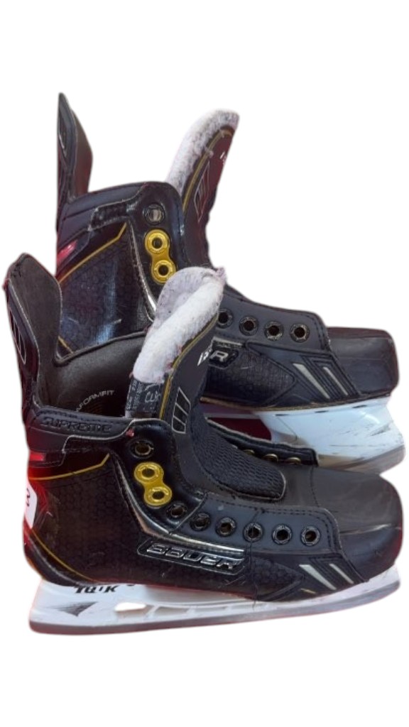Bauer Supreme One.9 Hockey Skates Black/Gold Used Size 3 - image 1