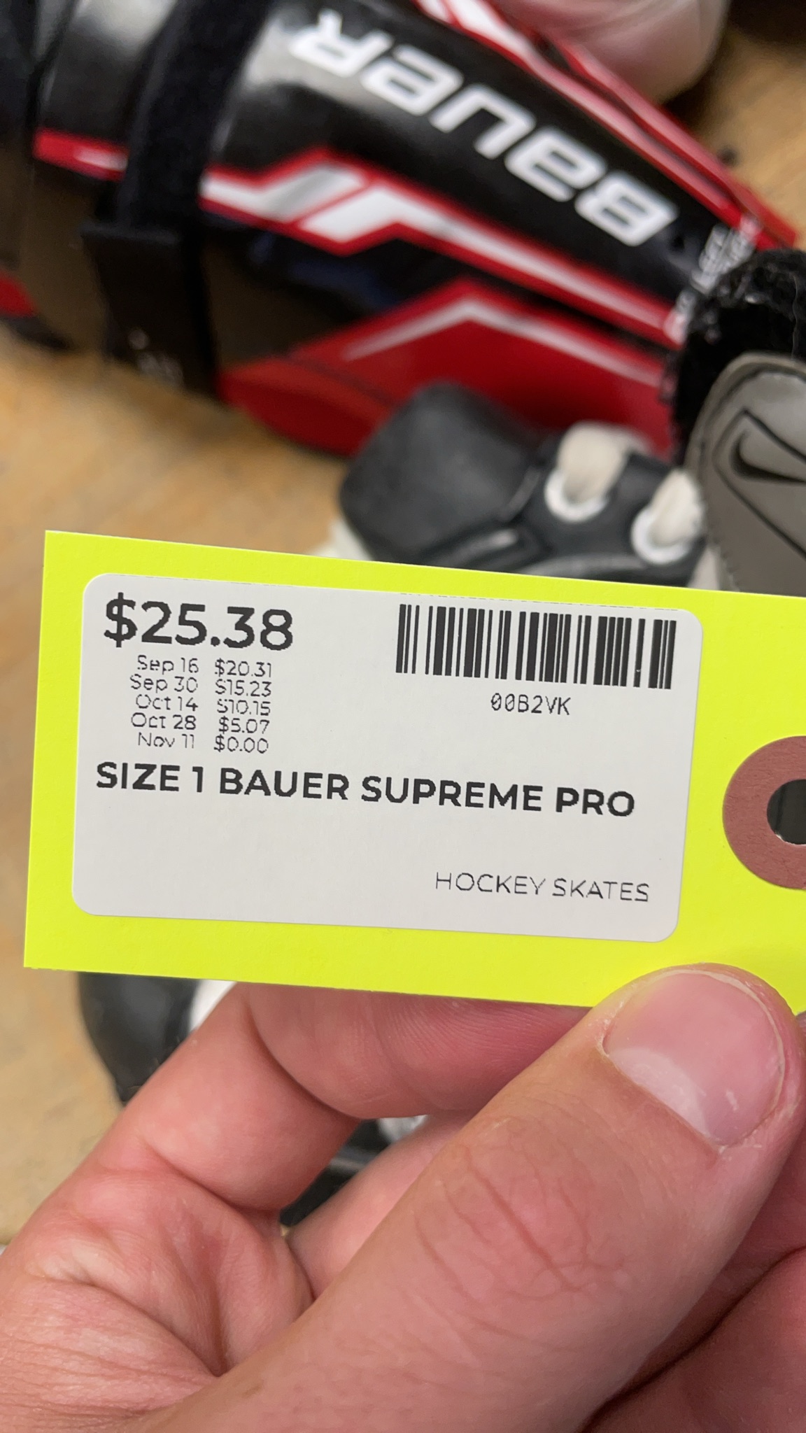 Bauer Supreme Pro Size 1 Hockey Skates