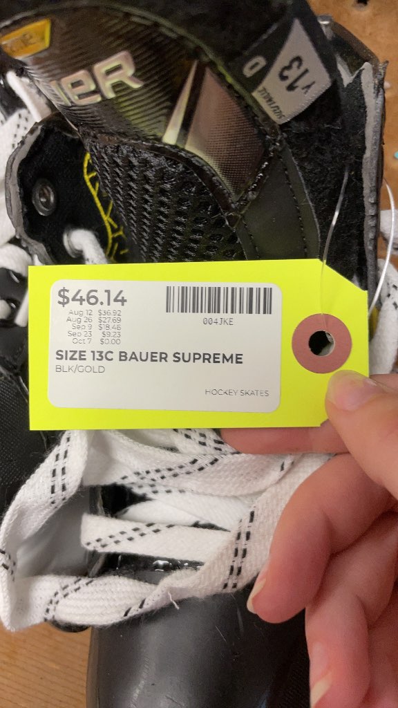 Bauer Supreme Youth Hockey Skates - Size 13C