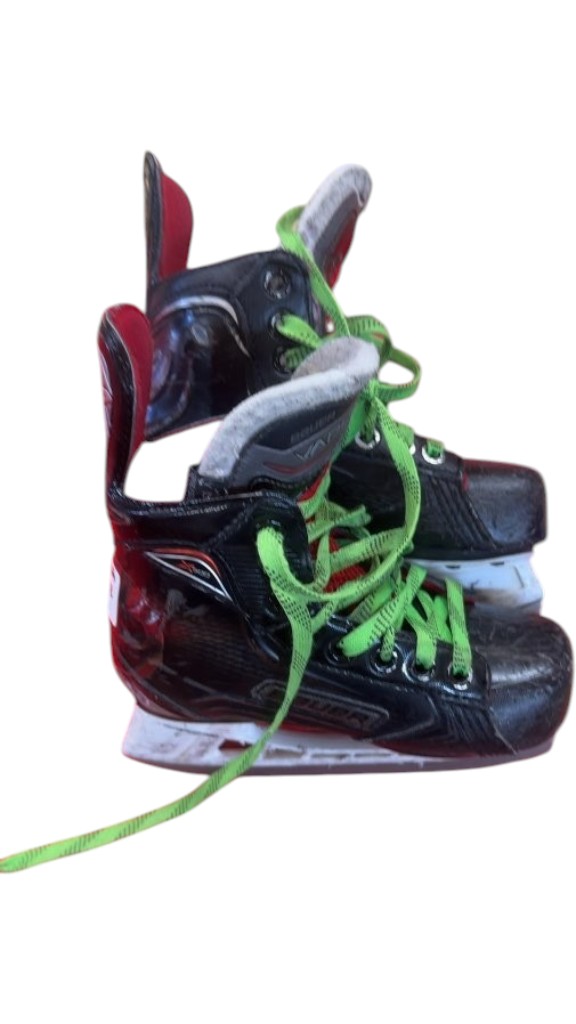 Bauer Vapor Youth Hockey Skates Size 12Y Used Black-tendon guards are a bit soft but still in tact - image 1