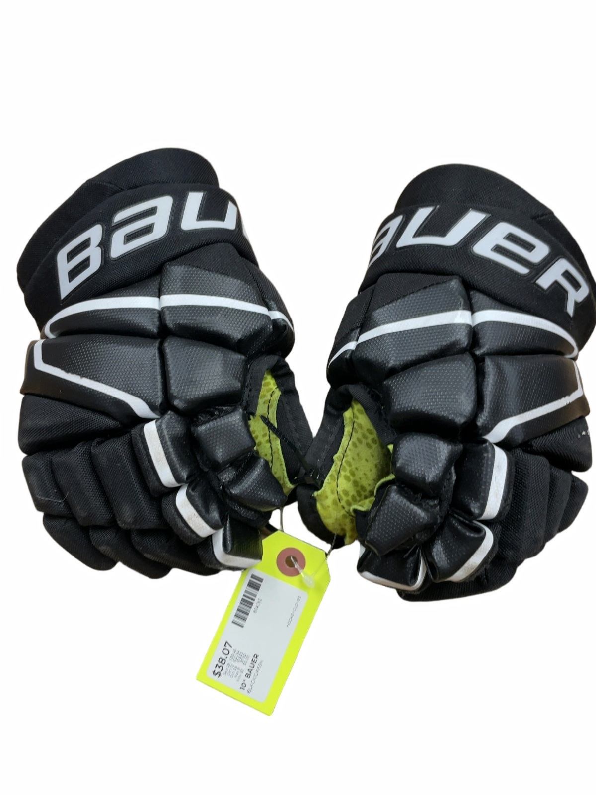 Bauer X 10" Hockey Gloves Black/Green - image 1