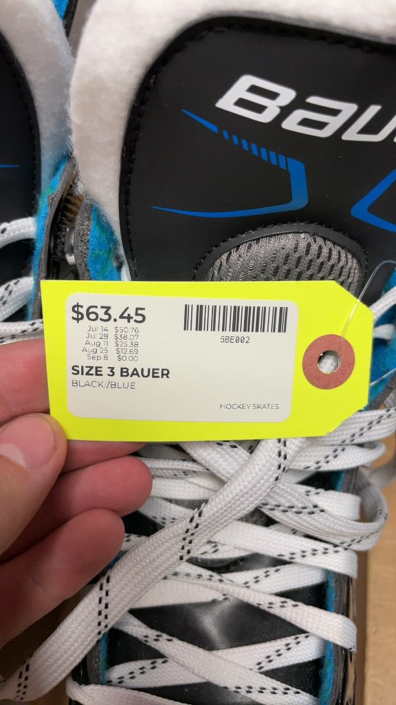 Bauer XLP Hockey Skates - Size 3
