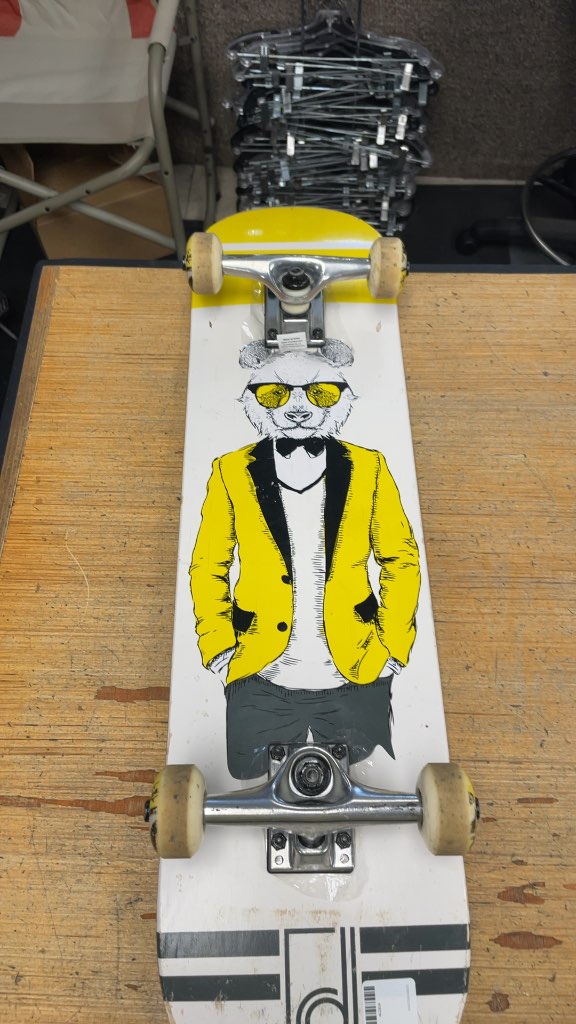 Bear Skateboard with Panda Graphic