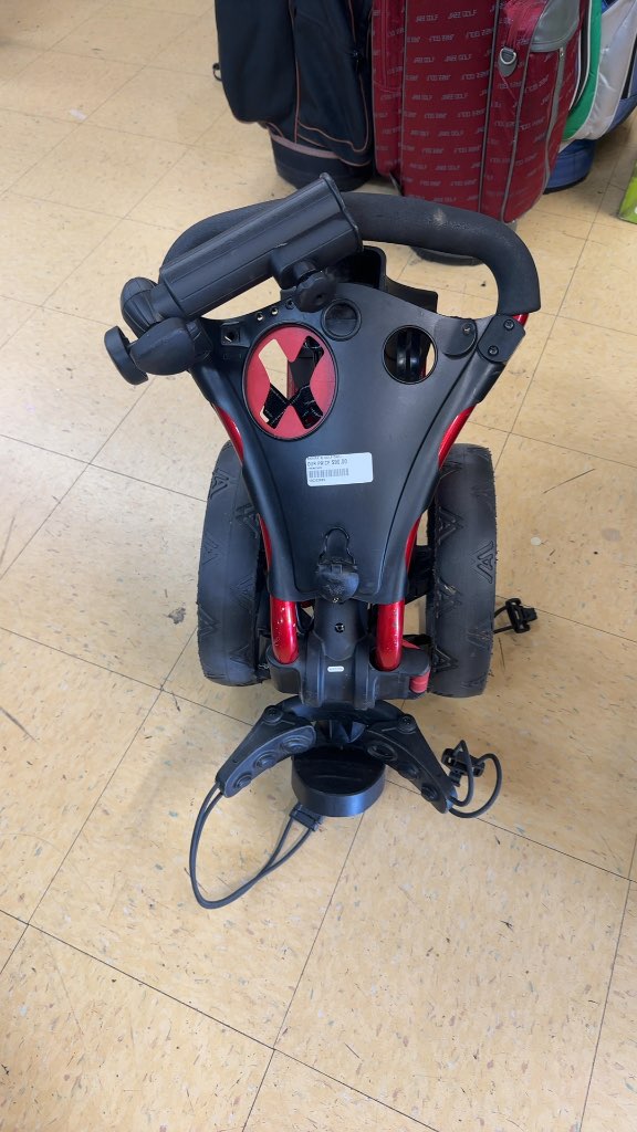 Big Max IQ 3-Wheel Foldable Golf Push Cart Red/Black Good Condition
