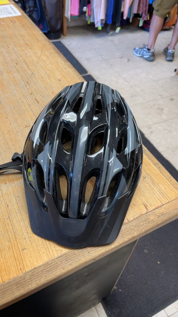 Black and Grey Cycling Helmet - Size 58-62 CM