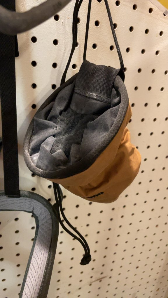 Black Diamond Rock Climbing Harness with Chalk Bag and Accessories