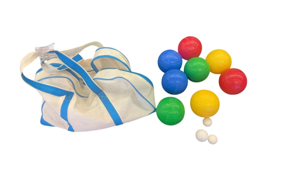 Bocce Ball Set with Carrying Bag Multi-Color Used - image 1