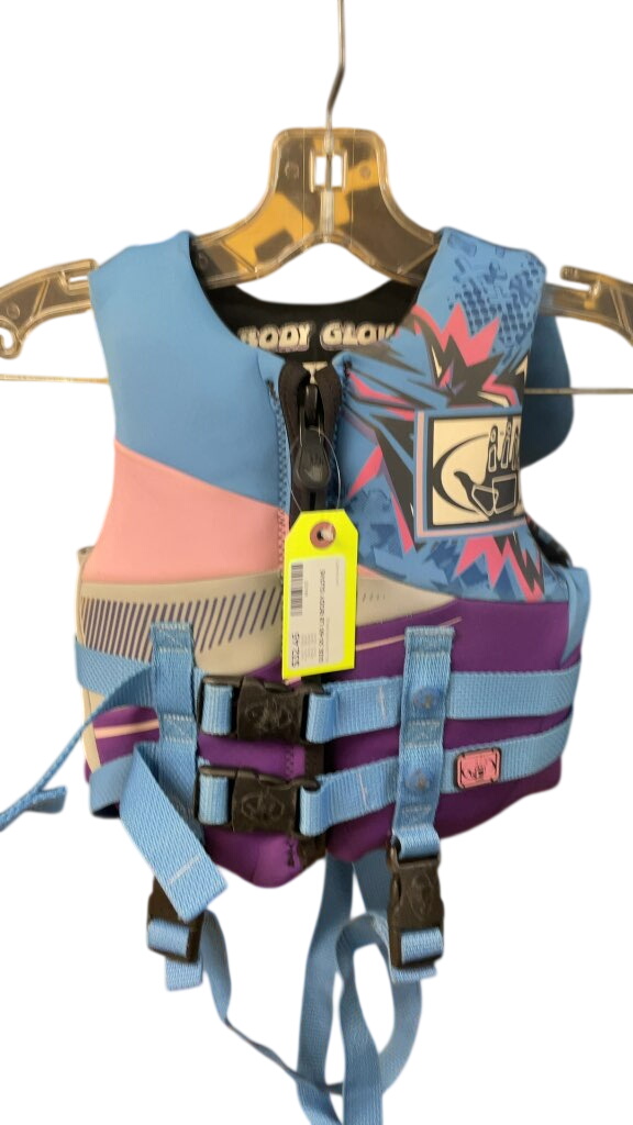 Body Glove Child Life Jacket 30-60 LB Blue/Pink/Purple