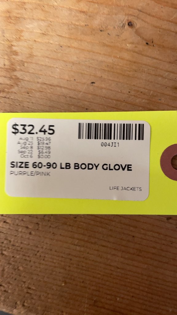 Body Glove Youth Life Jacket 60-90 lbs