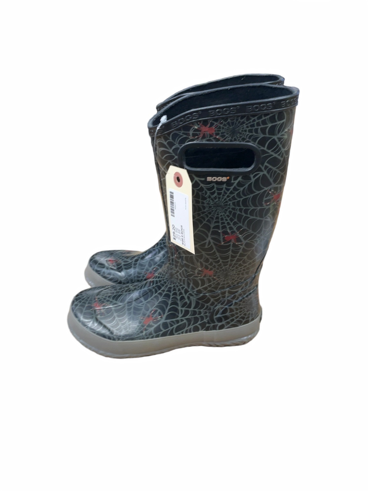 Bogs Rain Boots Size 5 US Spider Web Pattern - image 1