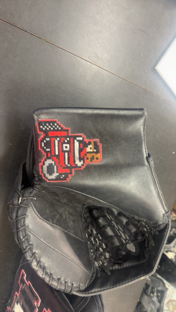 Brian's Hockey Goalie Pad Set Custom 8-Bit Mario Used Senior