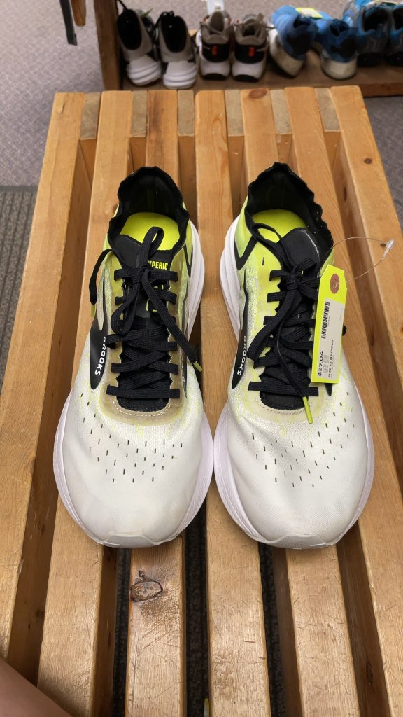 Brooks Hyperion Running Shoes White/Green Size 12