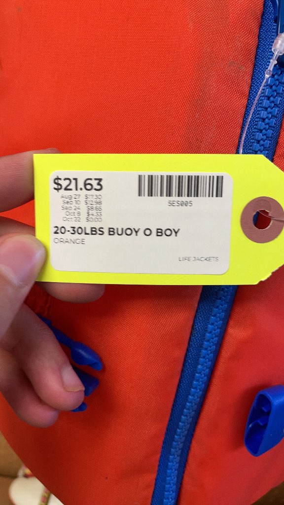 Buoy-O-Boy Infant Life Jacket 20-30lbs