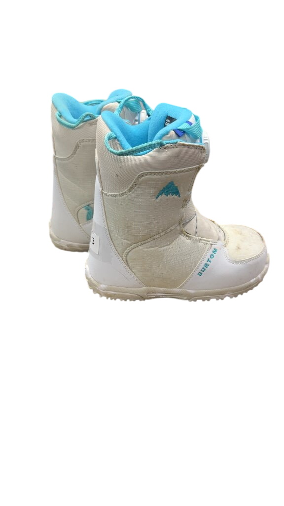 Burton Grom BOA Girls Snowboard Boots White/Blue Size 3 - image 1