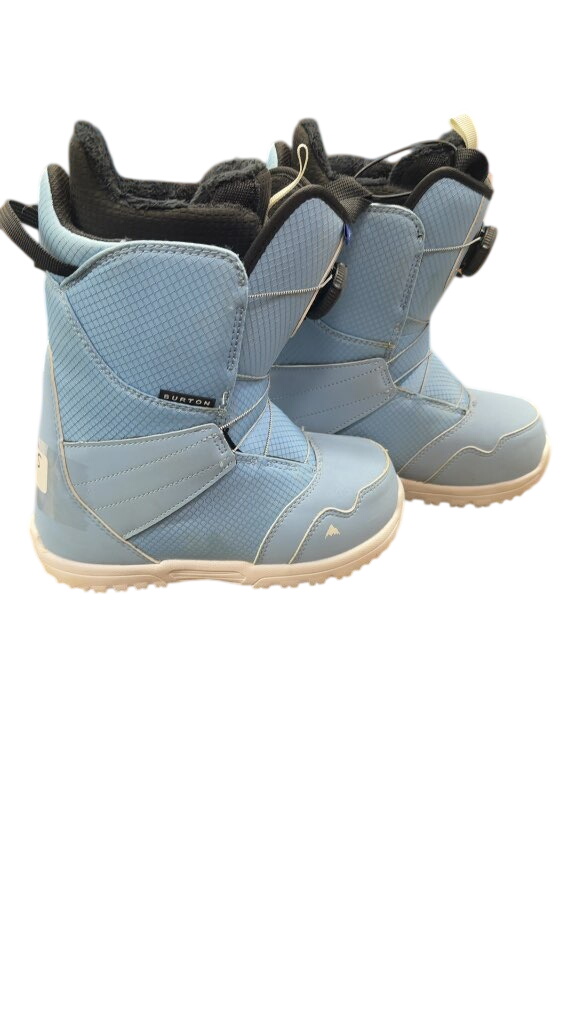 Burton Smalls BOA Snowboard Boots Junior Size 5 Light Blue - image 1