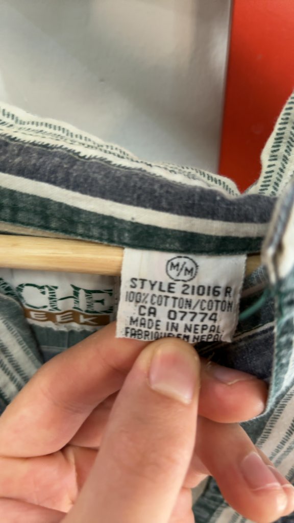 Cache Creek Vintage 90s Striped Short Sleeve Button Up Shirt Medium