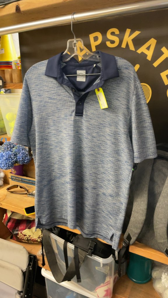 Callaway Men's Blue Patterned Golf Polo Shirt - Size M