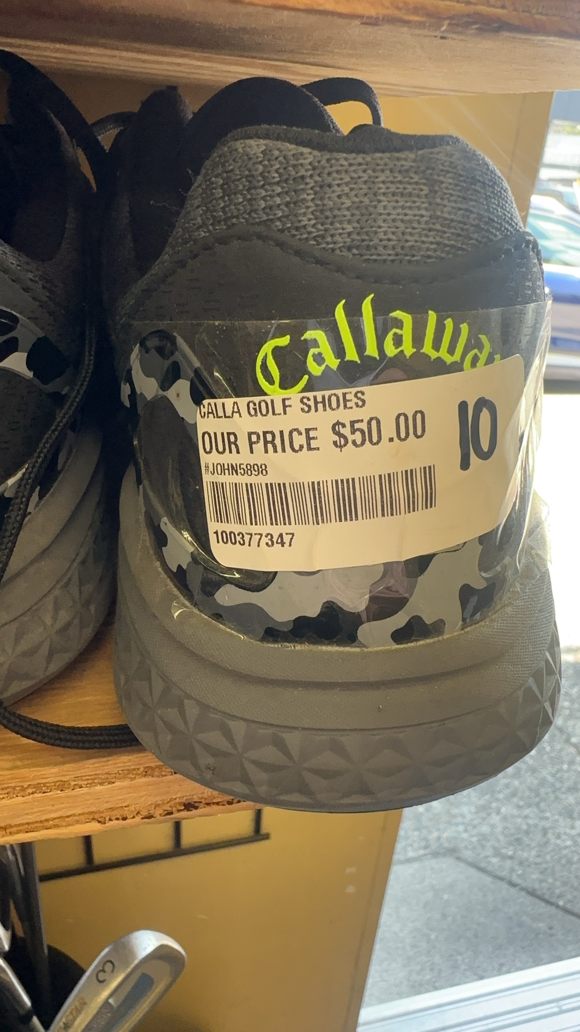 Callaway Men's Spikeless Golf Shoes - Grey/Black - Size 10