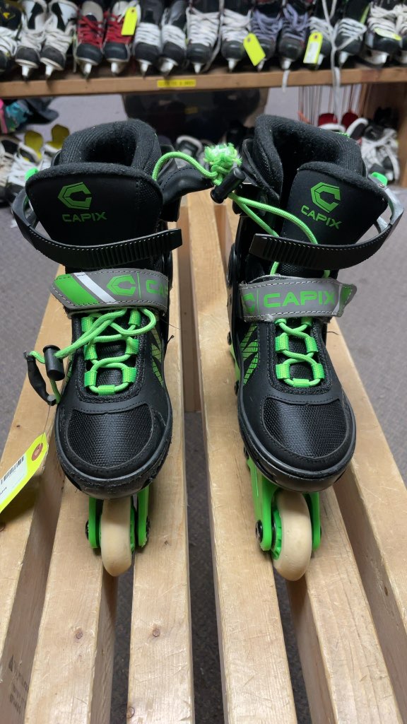 Capix Adjustable Inline Skates - Black/Green