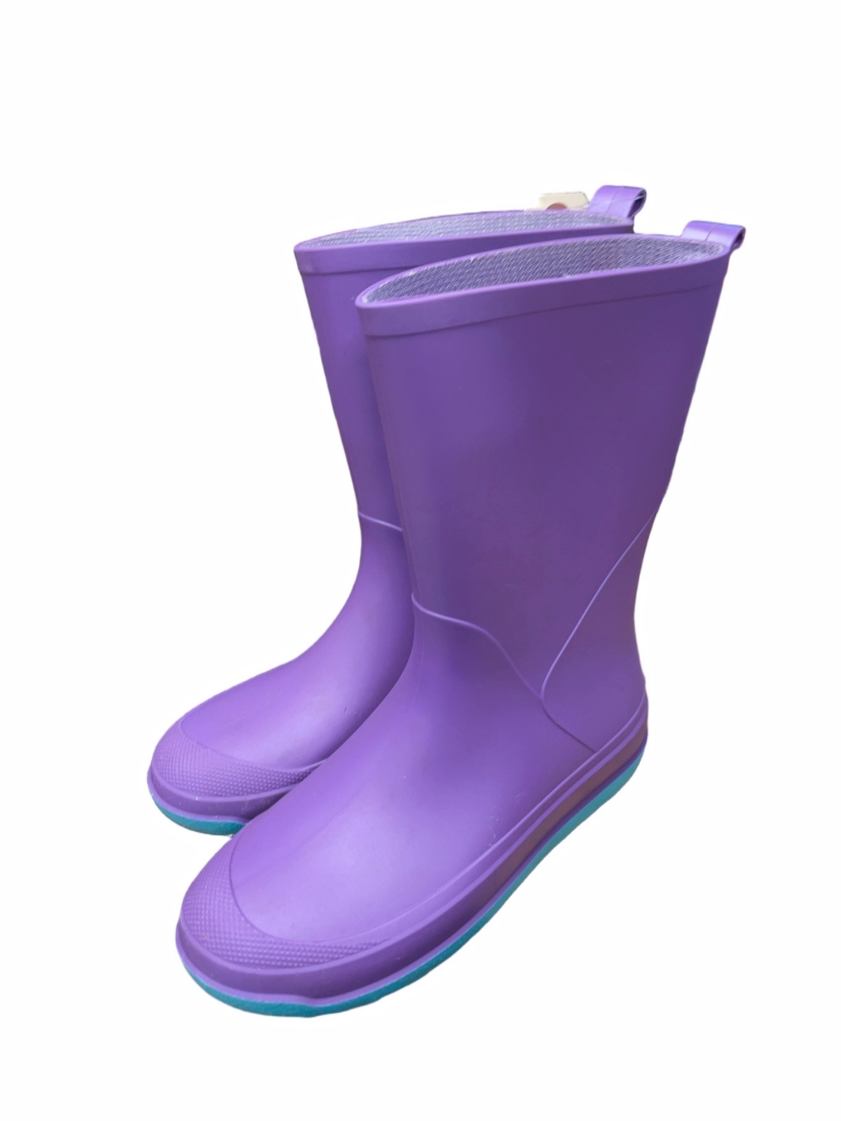 Cat and Jack Rain Boots Size 4 Purple - image 1