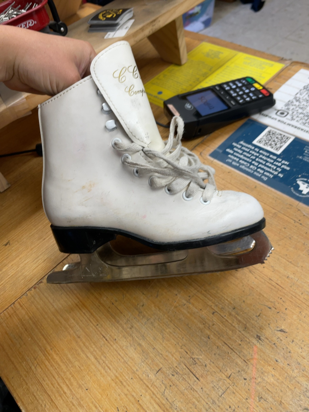 CCM Competitor Size 13C White Figure Skates